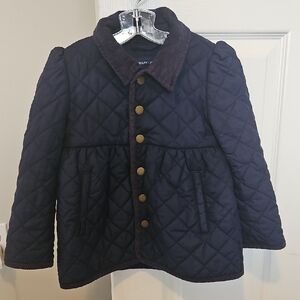 Ralph Lauren Navy Blue Quilted Coat